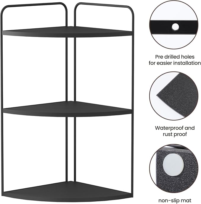 Bathroom Counter Organizer, Vanity & Makeup Countertop Organizer | Corner Bathroom Counter Organizer, Bathroom Sink Organizer, Bathroom Counter Shelf, Countertop Organizer, Corner Desk Shelf