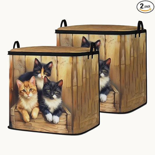 2pcs blanket storage bag for under bed,closet organizers 95L | clothing sweater sheet bedding comforter duvet quilt pillow toy storage bags with lids,dorm room essentials for containers