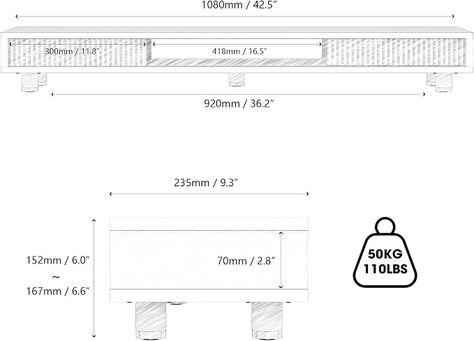 Fenge Dual Monitor Stand with Storage, Desk Shelf with Glass Sliding Door | Ergonomic Height Adjustment, 42.5in Monitor Shelf, 2-Tier Monitor Riser, Desk Organizer for Screen, PC, Laptop, Dark Oak