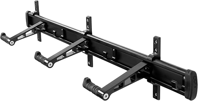 CyclingDeal Bike Wall Mount Rack - Adjustable Indoor Outdoor Storage Vertical Cycling Hook Hanger Organiser - Safe & Secure for Storing MTB Road Bicycles in Garage or Home - Upgraded 3 Bikes