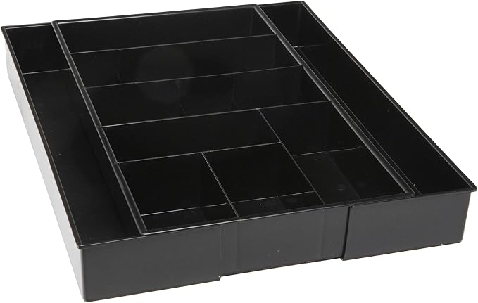 Dial Industries Expandable Office Drawer Desk Organizer Storage Tray | Adjusts to fit narrow or wide drawers, Keeps pens, tools and small items separated, Great for desks, offices or kitchens