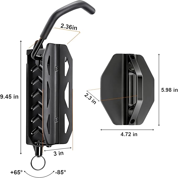 QAQ Swivel Bike Wall Mount, Vertical Bike Rack Garage Holds Up to 66lbs, Bike Hooks for Garage Space-Saving, Easy to Install - 2 Pack