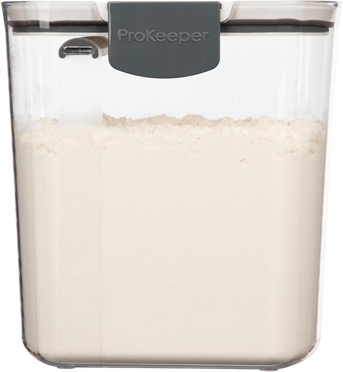 ProKeeper 3 Piece Baker's Storage Set, Airtight Sealed Storage Containers | Includes Flour, Sugar, And Brown Sugar Storage Containers, Stackable for Easy Organization, Dishwasher Safe