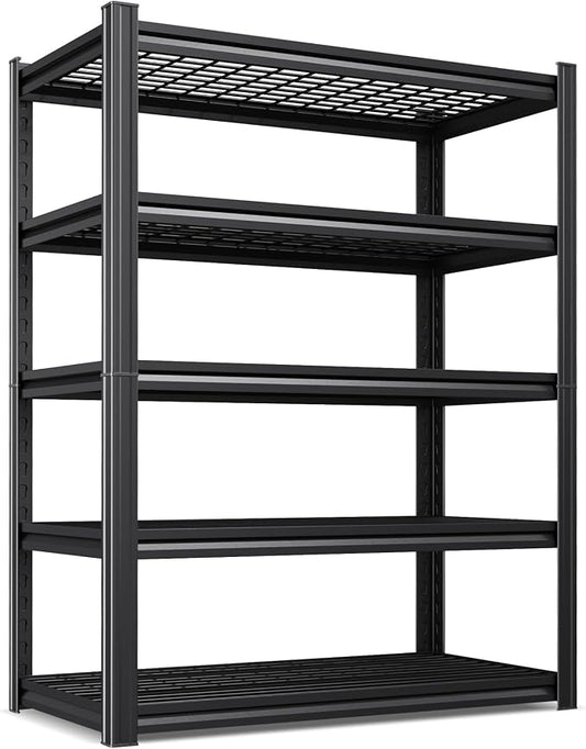 71.2" H-35.4" W Garage Shelving Heavy Duty Storage Shelves, Adjustable Metal Shelving Unit, Utility Garage Organizer Shelf for Basement, Pantry, Warehouse, Supermarket, 35.4" Wx15.7 Dx71.2 H