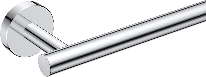 FORIOUS Towel Bar 24" Towel Racks for Bathroom Wall Mounted Chrome | Total Length 26 Inch, Rustproof, Stainless Steel Towel Holder, Wall Mounted for Bathroom Bedroom, Heavy Duty, Space Saving