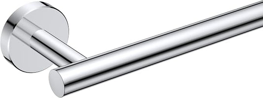 FORIOUS Towel Bar 24" Towel Racks for Bathroom Wall Mounted Chrome | Total Length 26 Inch, Rustproof, Stainless Steel Towel Holder, Wall Mounted for Bathroom Bedroom, Heavy Duty, Space Saving