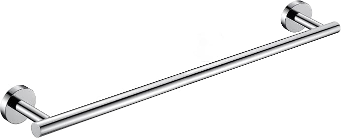 Nolimas Polished Chrome Bath Towel Bar Single Bars Towel Rack Rod Classic Wall Mounted Stainless Steel Bathroom Towel Bar Kitchen Toilet Towel Shelf Single Layer,24inch
