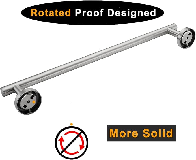 Nolimas Brushed Nickel Bath Towel Bar Single Bars Towel Rack Rod Classic Wall Mounted Stainless Steel Bathroom Toilet Kitchen Towel Bar Towel Shelf Single Layer,16inch-2 Pack