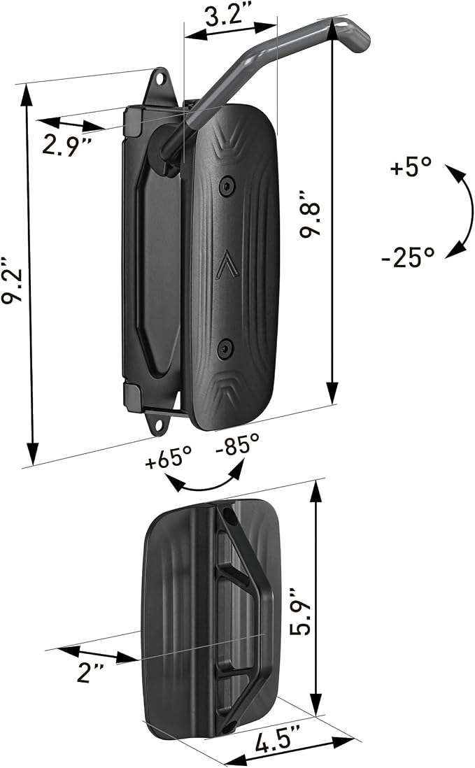 monTEK Swivel Bike Wall Mount, Vertical Bike Rack for Garage, 4 Pack, Grey | Space-saving bike hanger with 150° swivel holds 66 lb each; fits tires up to 3.54 in wide; with a rim-safe hook and tire stop