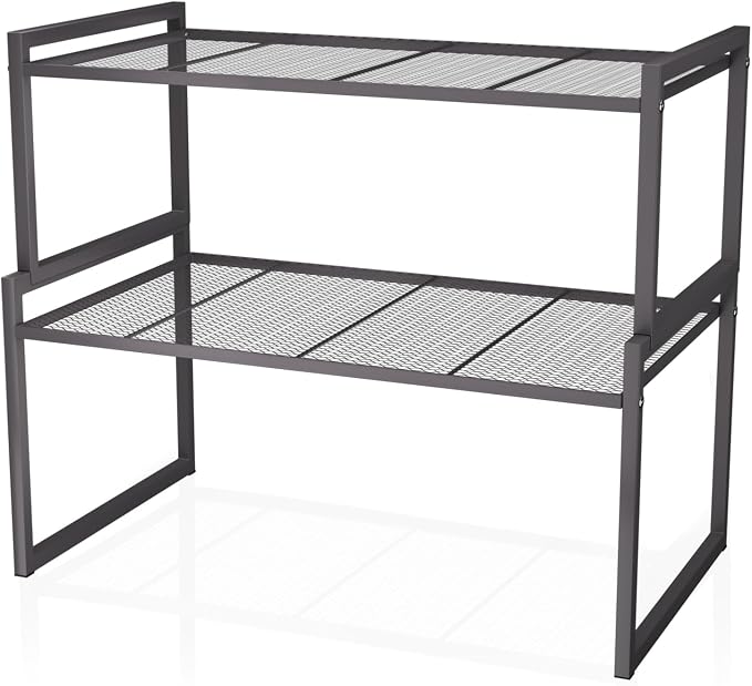 Set of 2 Cabinet Organizers 16.1''W 44 LBS Load Capacity Heavy Duty Kitchen Pantry Shelves Counter Countertop Storage Racks