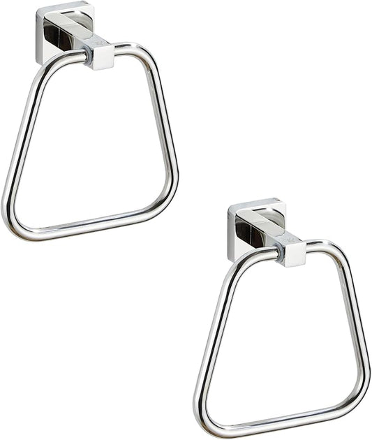 Chrome Towel Ring for Bathroom 2 Pack, Kitchen Bath Towel Holder Hangers Wall Mount Heavy Duty Stainless Steel