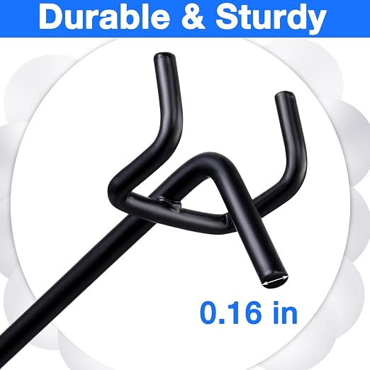 100 Pcs Peg Board Shelving Hooks Stainless Steel Hanging Board Pegs Wall Display Hooks Bulk for 1/8 1/4 Garage Storage Organizer Accessories (12 Inch,Black)