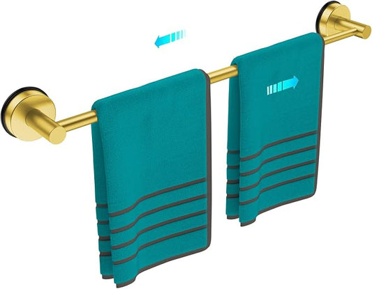 Towel Bar for Bathroom Wall,Adjustable 17~29 Inch Towel Racks for Bathroom Wall Mounted, Towel Holder for Glass Shower Door,Apparment Essentials,Home Decor-Gold