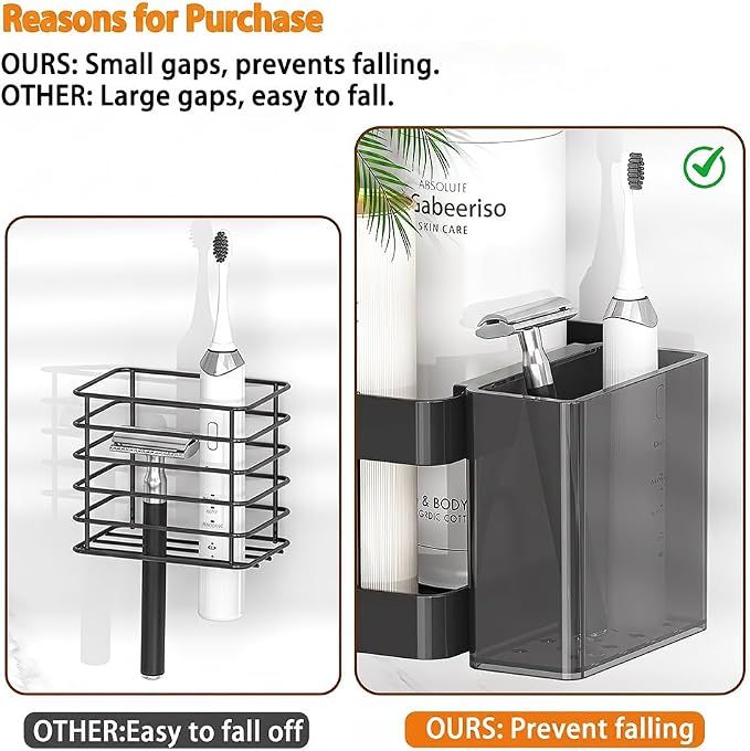 Corner Shower Caddy, 3 Pack Adhesive Shower Organizer Shelves | Rustproof Corner Shower Shelf with Hooks and Toothpaste Holder, No-Drill Adhesive Storage Rack for Bathroom and Kitchen