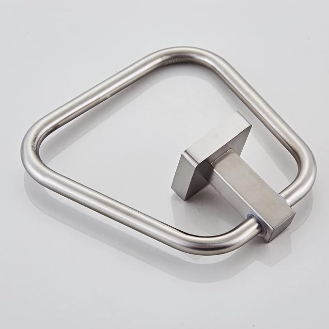 Brushed Nickel Towel Ring for Bathroom, Kitchen Bath Towel Holder Hangers Wall Mount Heavy Duty Stainless Steel