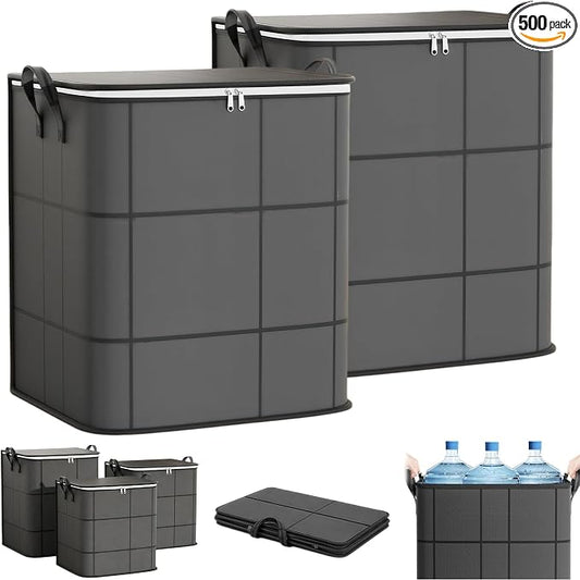 2027 New Thickened XXL Foldable Storage Bag With Reinforced Handles，XXL*2 | Large Capacity Zippered Fabric Organizer for Bedding & Clothes, Foldable Blanket Bag with Reinforced Handles