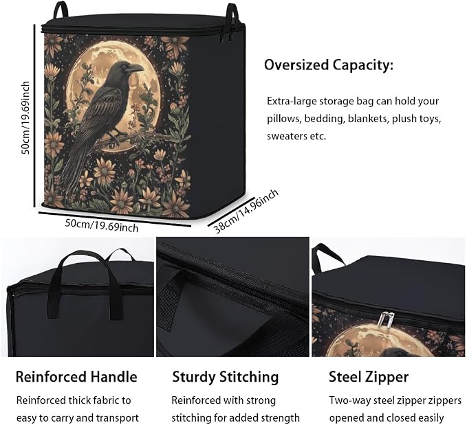 2pcs blanket storage bag for under bed,closet organizers 95L | clothing sweater sheet bedding comforter duvet quilt pillow toy storage bags with lids,dorm room essentials for containers