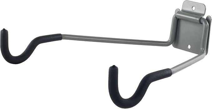 Bike Wall Mount - EVA Foam Padded Bicycle Hooks with 50lb Capacity - Flip-Up Garage Bicycle Rack for Mountain, Road, and Kids Bikes by Rad Sportz