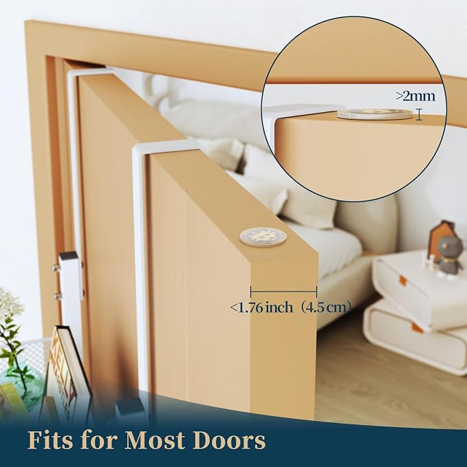 Consumest Over The Door Hooks Organizer - 4 Tier Door Coat Rack with 3 Baskets & 12 Hooks, Stainless Steel Towel Hanger for Bedroom, Bathroom, Living Room, White