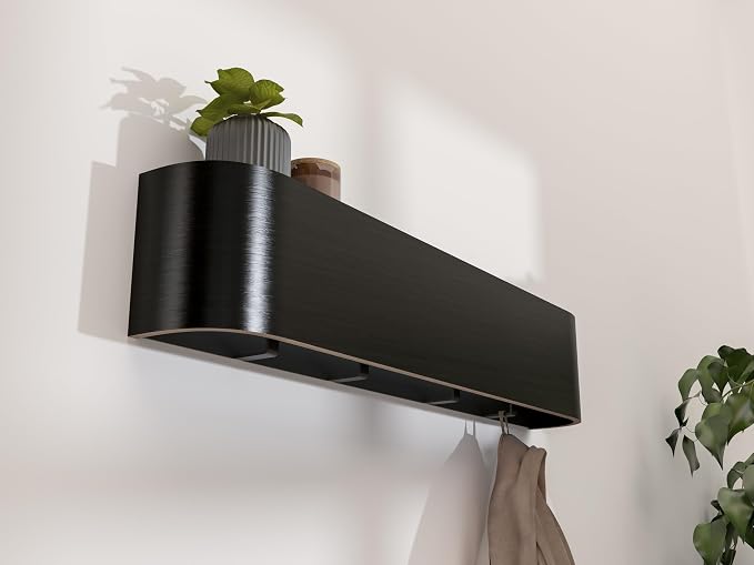 wall Coat Rack - wall Shelf with Hooks - entryway Hooks - entryway Shelf - Modern Coat Rack - Wooden Coat Rack wall Mount for Home Decor - Wooden Mount for Home Decor - Coat Hanger Wall Mount