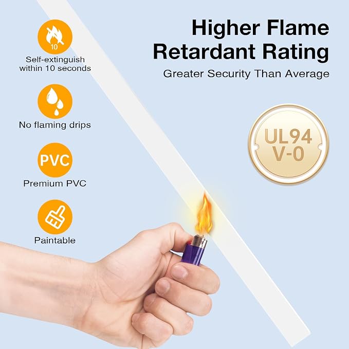 Delamu 157in Cord Covers for Wires on Wall, Cord Hider for 1 Cord, Paintable Cable Hider, Cable Management Wire Covers for Cords, W0.55 H0.4in, White