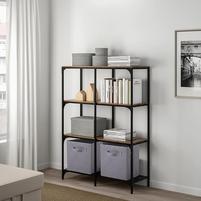 PowerKing Collapsible Storage Cubes, Farbic Storage Bins, Grey, 2 Pack | Sturdy, Lightweight, Easy Pull Handle, Closet & Shelf Organizer, Clothes and Toys Storage, 10.5'' x 11'' x 10.5''