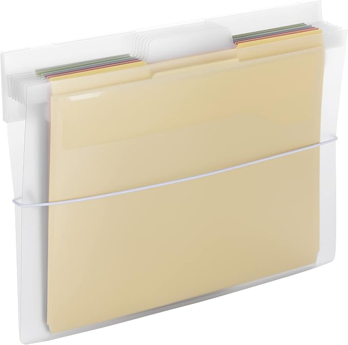SMEAD Cascading Wall Organizer Gen 2, 6 Pockets, Letter Size, Pastel (92064) (Pack of 12)