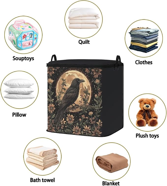 2pcs blanket storage bag for under bed,closet organizers 95L | clothing sweater sheet bedding comforter duvet quilt pillow toy storage bags with lids,dorm room essentials for containers