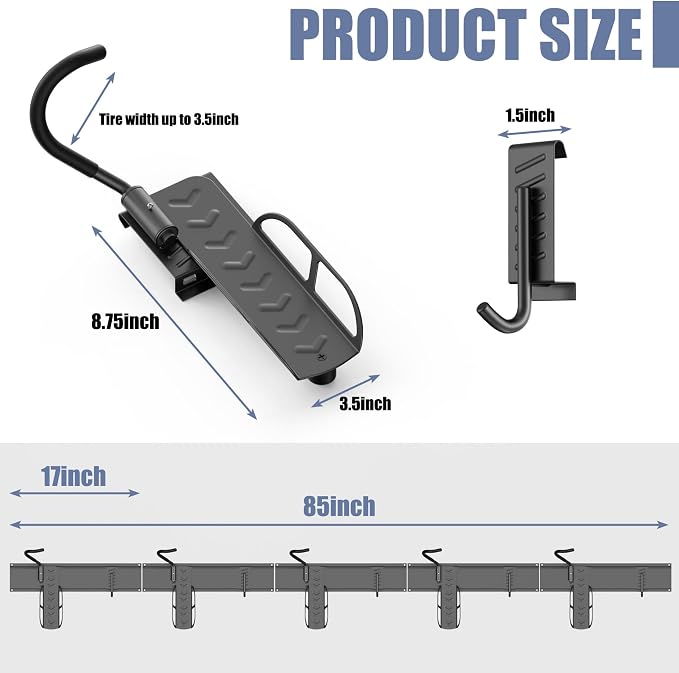 WALMANN Wall Mounted Swivel Bike Rack