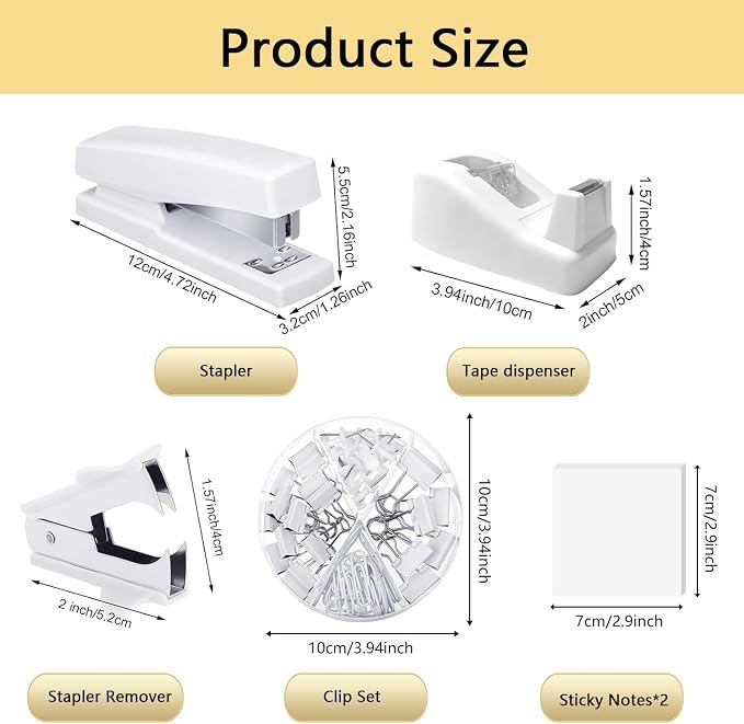 Office Supplies,Desk Accessories,Desk Organizer,Stapler,Tape Dispenser,Folding Phone Holder,Scissors,Notebook,Staple Remover,Staples,Clear Tape,Sticky Notes,Paper Clips,Bookmark,Pen,Pen pals Ect.27pcs