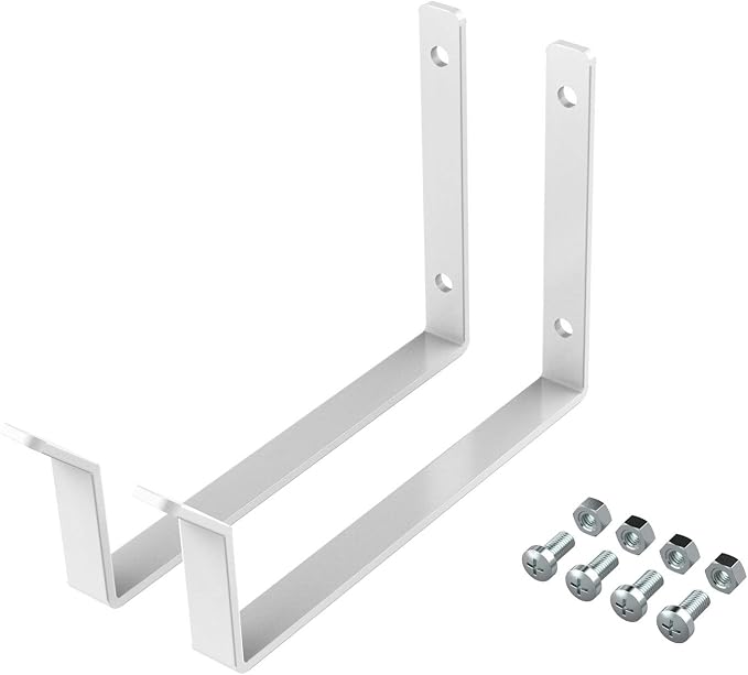 FLEXIMOUNTS 2 Pack Add-On Storage Utility Hooks, White | Accessory for Garage Ceiling Rack, Max Weight Capacity up to 35 lbs
