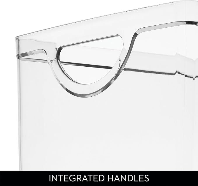 iDesign Stackable Clear Plastic Extra Long Storage Bin | Organizer for Kitchen Cabinet or Pantry