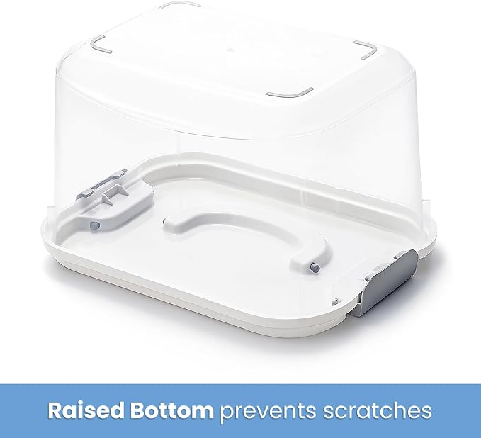 Elsjoy 8 Pack 5.5 Quart Plastic Storage Bins with Lid and Handle, Clear Latch Storage Box Stackable Organizing Bins, Lidded Storage Container for Home, Office