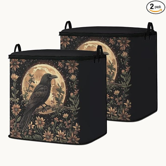 2pcs blanket storage bag for under bed,closet organizers 95L | clothing sweater sheet bedding comforter duvet quilt pillow toy storage bags with lids,dorm room essentials for containers