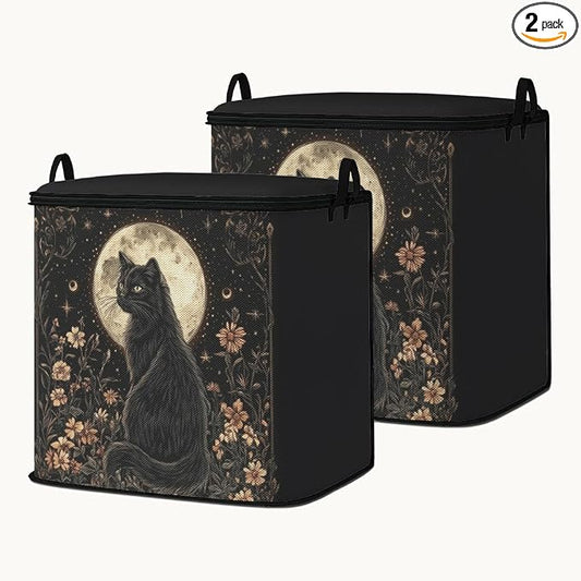 2pcs blanket storage bag for under bed,closet organizers 95L | clothing sweater sheet bedding comforter duvet quilt pillow toy storage bags with lids,dorm room essentials for containers