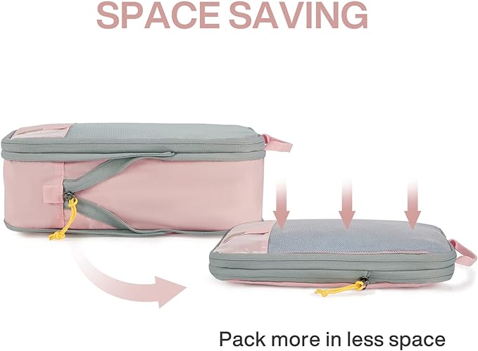 BAGSMART Compression Packing Cubes for Travel Essentials | 14 Set /6 Set /4 Set/2 Set, Lightweight, Durable