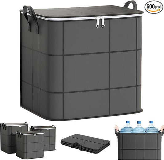 2027 New Thickened XXL Foldable Storage Bag With Reinforced Handles，M*1 | Large Capacity Zippered Fabric Organizer for Bedding & Clothes, Foldable Blanket Bag with Reinforced Handles