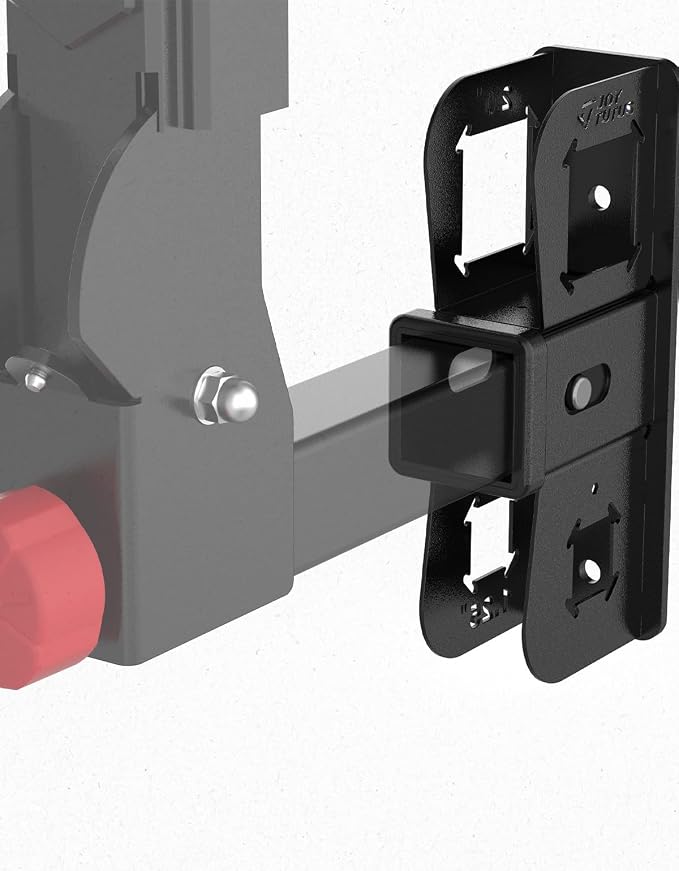 JOYTUTUS Hitch Wall Mount, Adjustable 1.25"/2" Receiver, 300LBS Load Capacity, Garage Storage Organizer for Bike Rack Hitch, Cargo Rack & Hitch Ski Rack