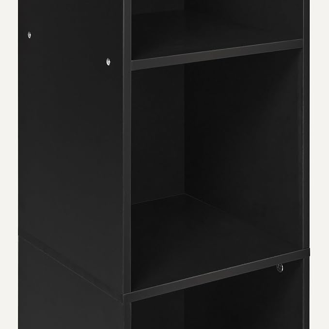 Amazon Basics 5-Cube Bookcase Compatible with Fabric Storage Cube Organizers, Black | Compatible with Fabric Storage Cube Organizers