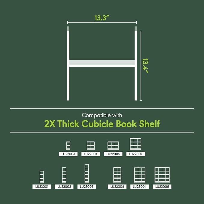 Furinno Cubicle H-Shelf Cube Insert, 2-Tier Cube Organizer, Black Oak | Shelf Dividers, Fits into Furinno Extra Thick Cubes, for Organizers and Storage (Does not fit IKEA Kallax Shelving)