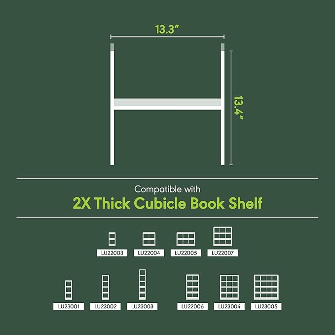 Furinno Cubicle Cube Insert, H-Shelf Cube Organizer, Fits into Furinno Extra Thick Cubes, for Organizers and Storage, White (Does not fit IKEA Kallax Shelving)