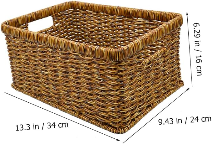 Alipis Material Woven Storage Basket Decorative Desktop Basket for Sundries Boho Style