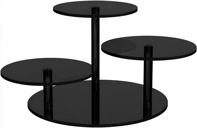 3-Tier Acrylic Display Stand for Botanical Collection Sets, Thickened Showcase Figures Display Holder for Collectibles Dessert Buffet Riser Christmas Tabletop Plant Perfume Watch, Desk Organizer
