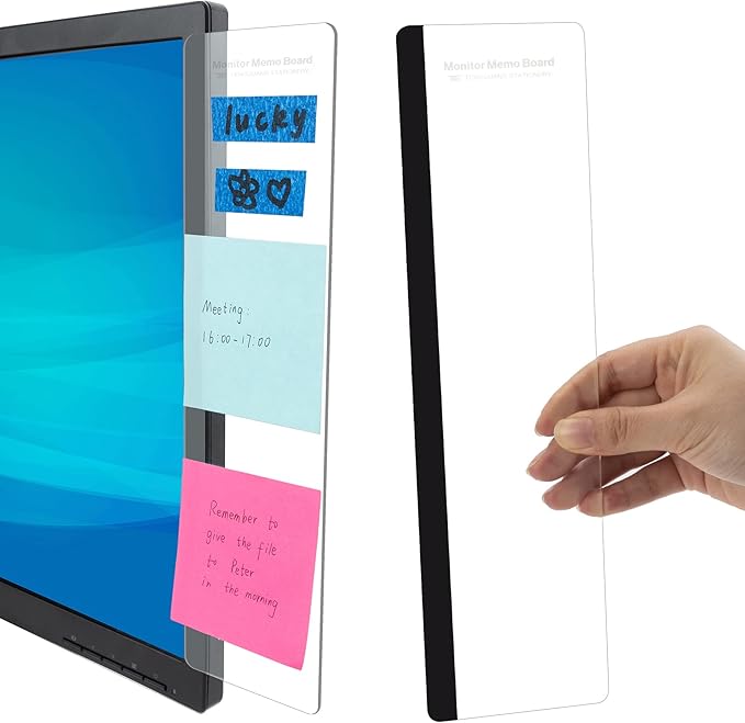 Office Desk Accessories 2pcs Computer Monitor Memo Board Office Supplies | Computer Monitor Memo Board Computer Sticky Note Holder