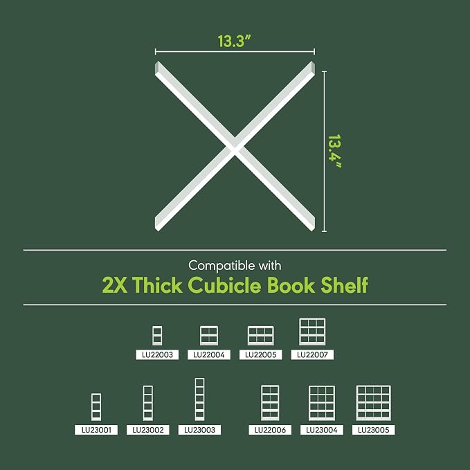 Furinno Cubicle X-Shelf Cube Insert, Cube Organizer, Dark Oak | 13.3W x 13.4H, Fits into Furinno Extra Thick Cubes, for Organizers and Storage (Does not fit IKEA Kallax Shelving)