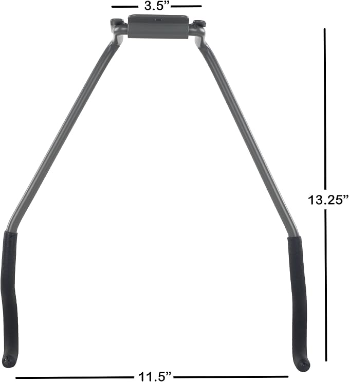 Stalwart Bike Wall Mount - EVA Foam Padded Bicycle Hooks with 50lb Capacity - Flip-Up Garage Bicycle Rack for Mountain, Road, and Kids Bikes by Rad Sportz, Silver, Black