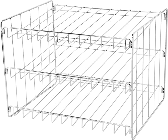 Kitchen Details 3 Tier Can Organizer | Chrome Steel Canned Food Storage Rack | Holds 36 Cans | Space-Saving Pantry & Cabinet Storage Solution | Easy Access to Canned Goods | Freestanding Design
