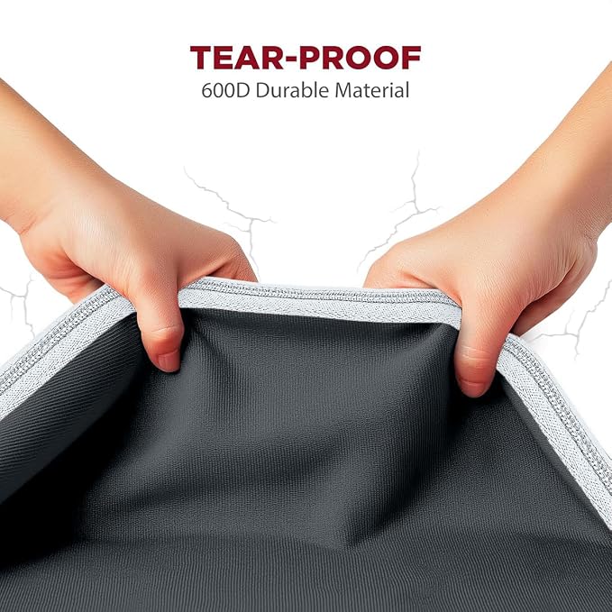 HOLDN’ STORAGE Premium Wrapping Paper Storage Container, Black/White Trim | Durable 600D Tear-Proof, Fits 27 Rolls Gift Wrap, Extra Pockets for Ribbons & Bows, Underbed Storage