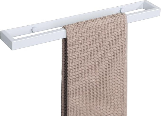 Alise White Hand Towel Holder Towel Bar for Bathroom Wall Mounted 16 Inch | Towel Rack for Bathroom Lavatory,SUS304 Stainless Steel Towel Rail for Bath Kitchen,Self-adhesive or Drilling Mount