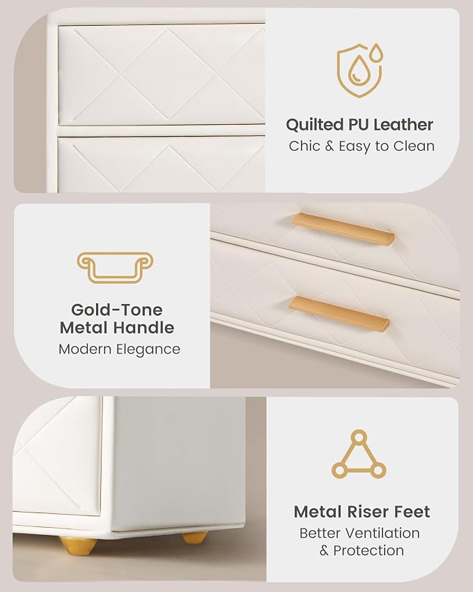 Lolalet 3-Layer PU Leather Makeup Organizer for Cosmetic Vanity -Beige | Large Bedroom Dsek Countertop Cosmetic Organizer with Brush Holder, Skincare Storage for Lipsticks, Nail Polish, Perfume